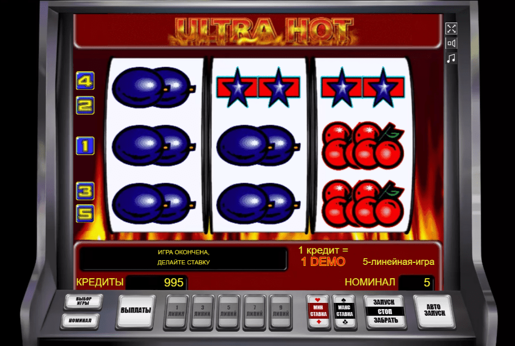 Характеристики грального автомату Ultra Hot